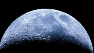 illuminated moon